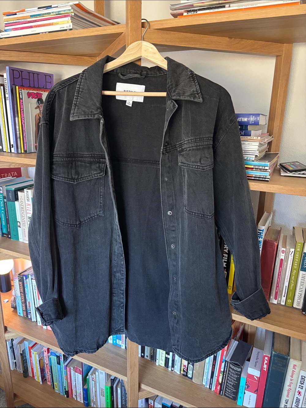 pistola Black Oversized Denim Shacket